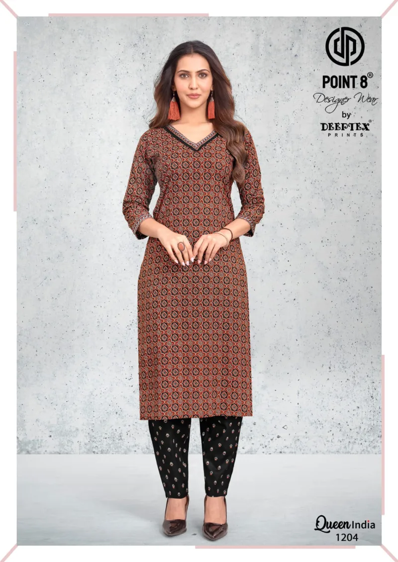Queen India Vol 12 By Deeptex Cotton Kurti With Bottom